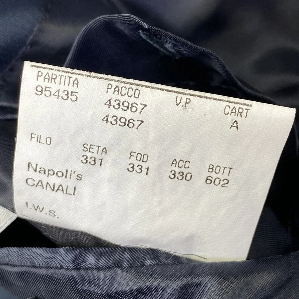 Canali Napoli Navy Wool Blazer 38R 48‎ IT Tailored Fit Sport Coat Italy 3 Button
